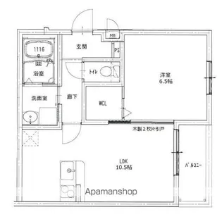 フジパレス桜井【2階】の間取り