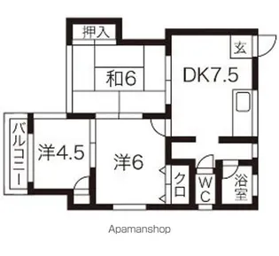アーバンライフA【2階】の間取り