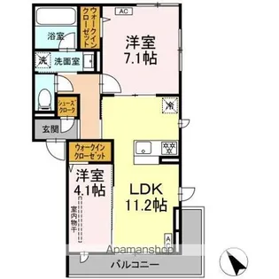 MAHALOAINA(マハロアイナ)【2階】の間取り