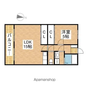 1LDKの間取り画像