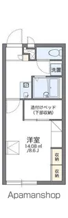 レオパレスWINDWARD【1階】の間取り