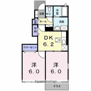 アグリーアブル レジデンス C【1階】の間取り