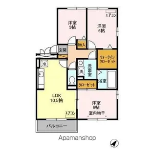 ラ・ミラージュ【3階】の間取り