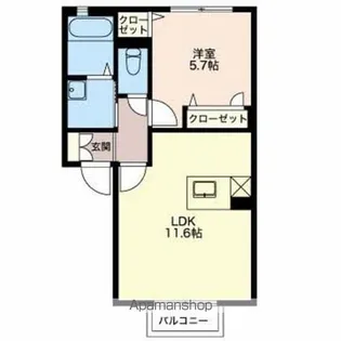 メゾン・ド・ジュネス B【2階】の間取り