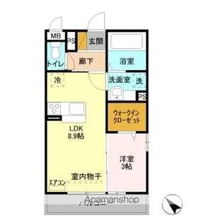 埼玉県飯能市大字川寺【アパート】の間取り