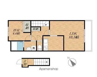 滋賀県東近江市ひばり丘町【アパート】の間取り