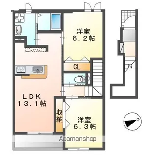ラフィーネ【2階】の間取り