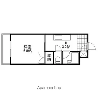 パークアベニュー伊島【202号室】の間取り