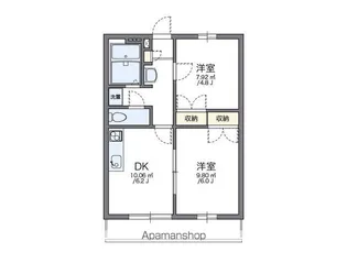 レオパレス桜木【302号室】の間取り