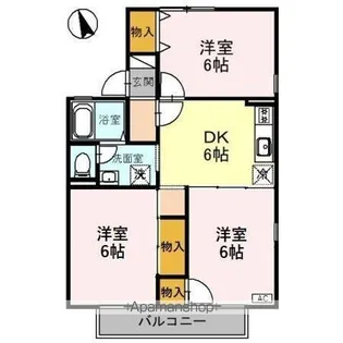 セジュール城東 B棟【1階】の間取り
