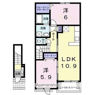 香川県高松市成合町【アパート】の間取り
