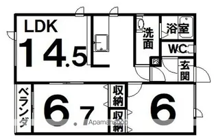 サンシャインKOWA【1階】の間取り
