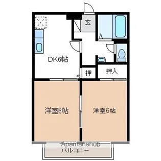 ファミール平等【102号室】の間取り