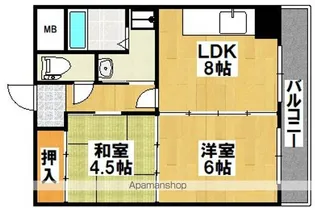 リトルウッド【3階】の間取り
