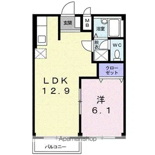 バード・ヒルB【202号室】の間取り