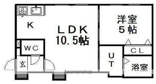 ラ・ヴェスタ白石【2階】の間取り