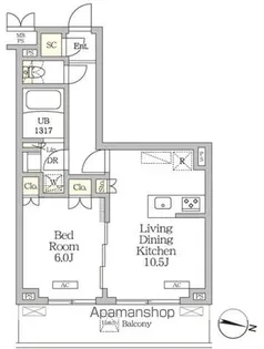 ミレーネ滝野川【5階】の間取り