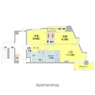 エナコート大通22【4階】の間取り