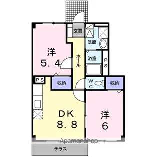 ベルセレーノ【1階】の間取り