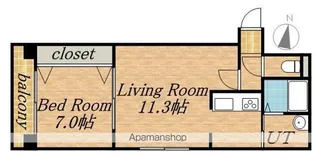 デュ アンジュ北円山【2階】の間取り