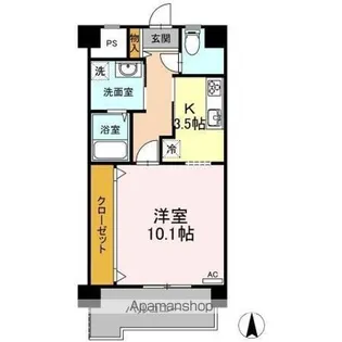 マンション ベアーズクラブ【5階】の間取り