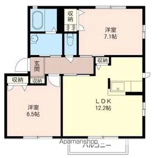 ディオーネⅠ【2階】の間取り