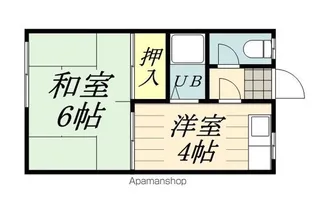 アップルハイム【6号室】の間取り