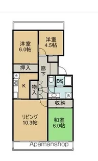 サルヴァトーレ津福【223号室】の間取り