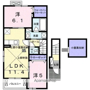 ベルフェリシア【2階】の間取り