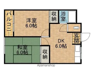 元島田荘A【2階】の間取り