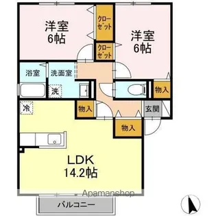 アルケディア【2階】の間取り