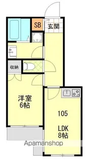 ファミーユ船橋【1階】の間取り