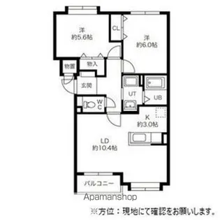 ノースヴィラ弐番館【1階】の間取り