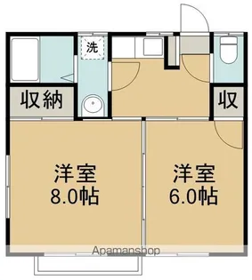 ペレオ大和町【2階】の間取り