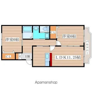 プログレール落合壱番館【1階】の間取り