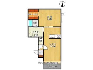 デスパシオⅢ【2C号室】の間取り