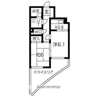 ラウムズ虹ヶ丘【1階】の間取り