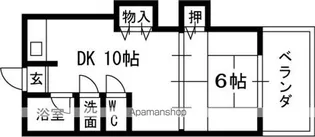 小畑コーポラスA棟【3階】の間取り