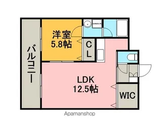 すかる通東【602号室】の間取り
