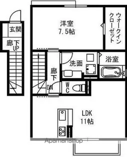 アロマレジデンス松ヶ丘【2階】の間取り