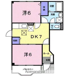サンロード福山B【1階】の間取り