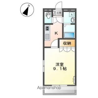 サニーコート南山B【1階】の間取り