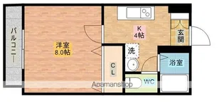 ロゼハウス【406号室】の間取り
