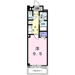 ボヌール・ユニティ【405号室】の間取り