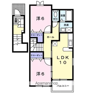 ノーブル ウエスト【2階】の間取り