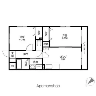グランクオーレ【3階】の間取り