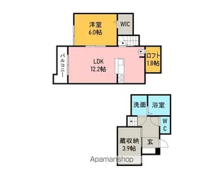 さくらテラス神明【202号室】の間取り