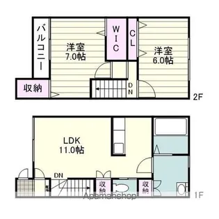 ボヌール慈眼寺【105号室】の間取り