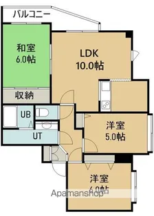ロクゴーリーブル五稜郭【301号室】の間取り