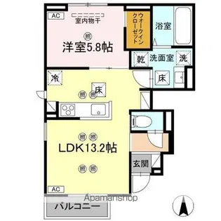 VENTO LIEN A棟【101号室】の間取り